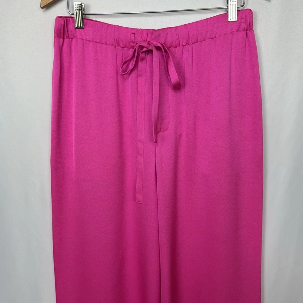 A.L.C Allie Tie Waist Wide Leg Pants Size 4 Pink Women’s High‎ Rise
